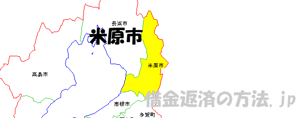 米原市の地図