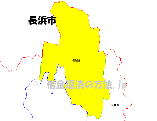長浜市の地図