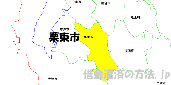 栗東市の地図