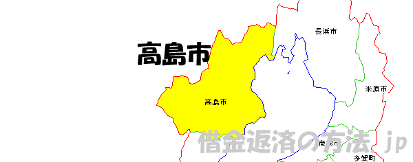高島市の地図