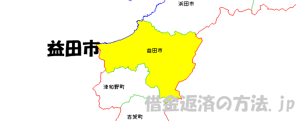 益田市の地図