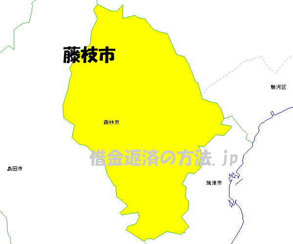 藤枝市の地図