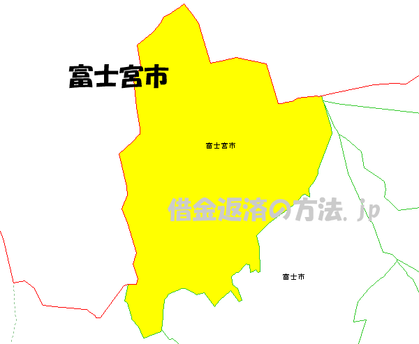 富士宮市の地図