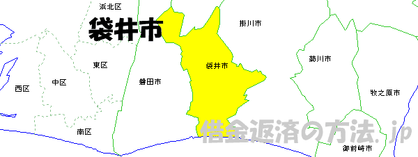 袋井市の地図