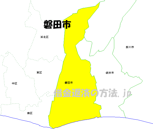 磐田市の地図