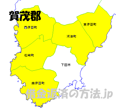 賀茂郡の地図