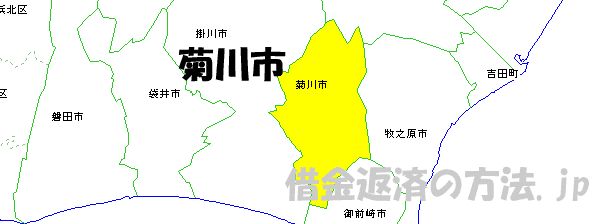 菊川市の地図