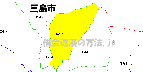三島市の地図