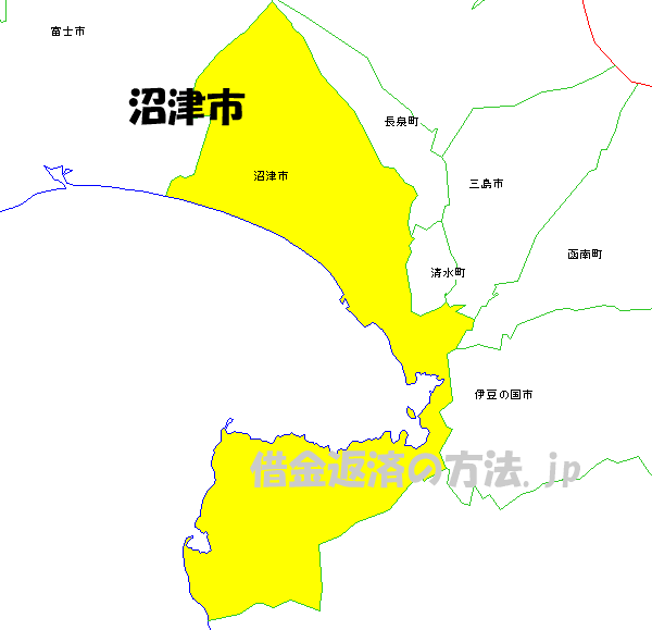 沼津市の地図