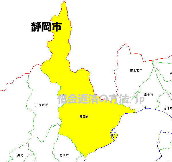 静岡市の地図