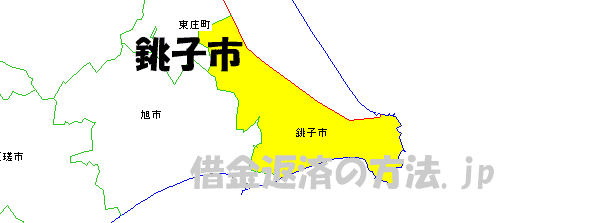 銚子市の地図