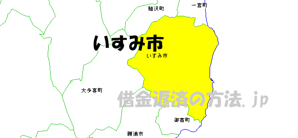 いすみ市の地図