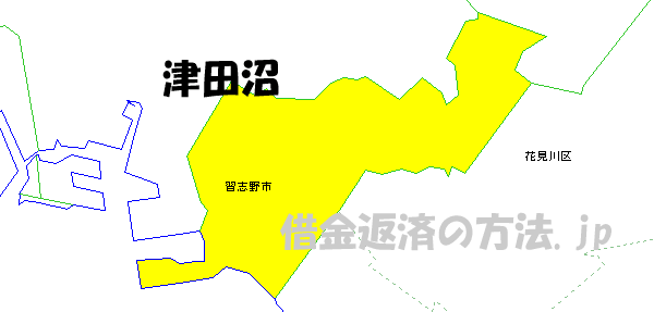 津田沼の地図