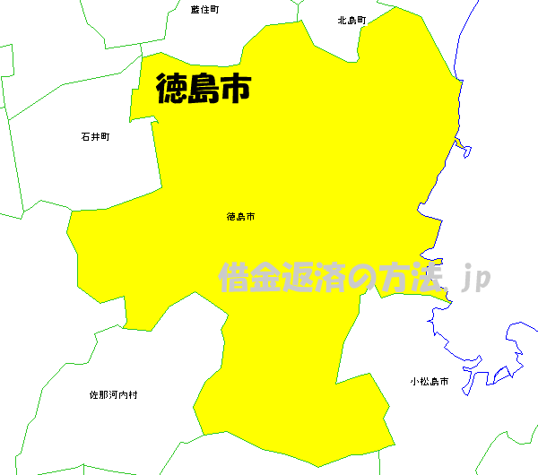 徳島市の地図
