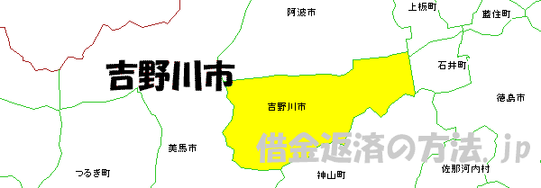 吉野川市の地図