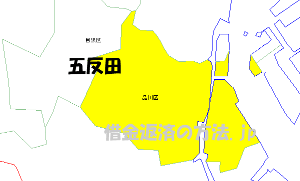 五反田の地図