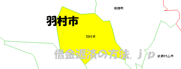 羽村市の地図