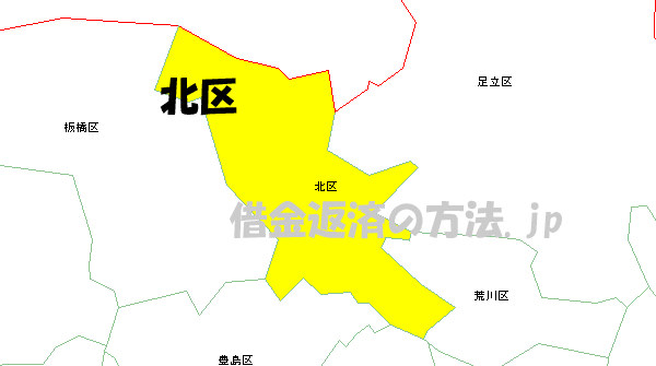 東京都北区の地図