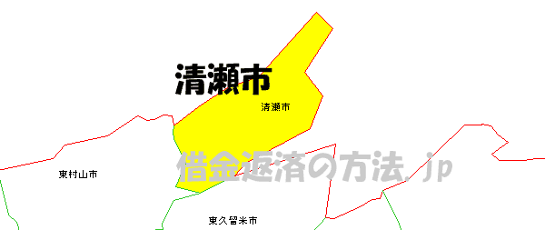 清瀬市の地図