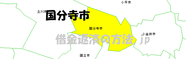 国分寺市の地図