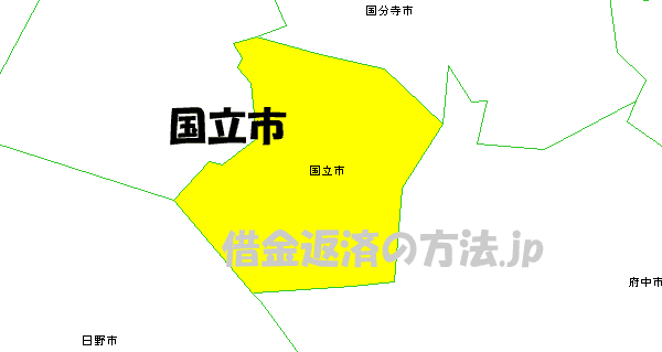 国立市の地図