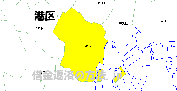 東京都港区の地図