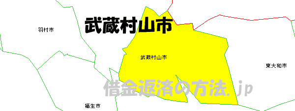 武蔵村山市の地図