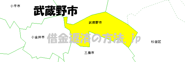武蔵野市の地図