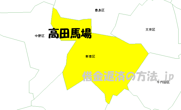 高田馬場の地図
