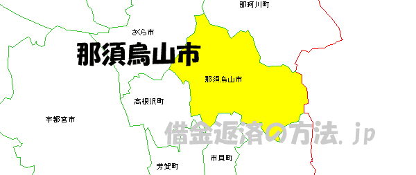 那須烏山市の地図