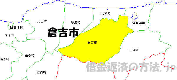 倉吉市の地図