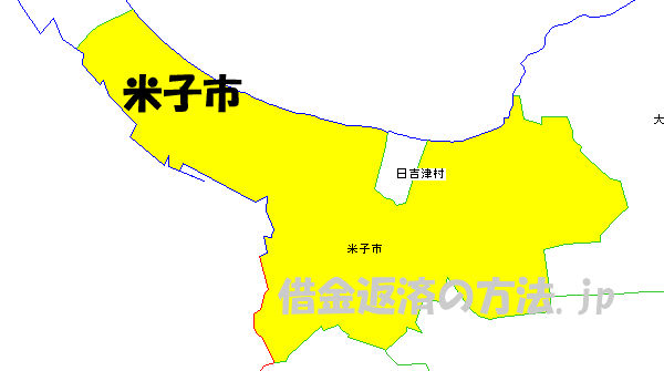 米子市の地図