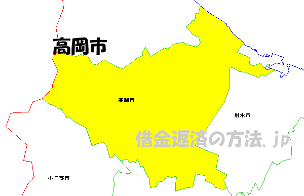 高岡市の地図