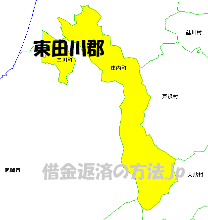 東田川郡の地図