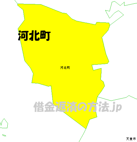 河北町の地図