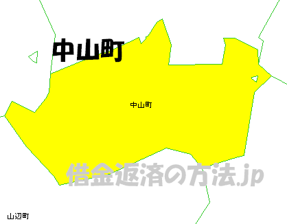 中山町の地図