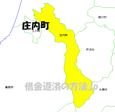 庄内町の地図