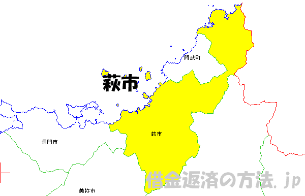 萩市の地図
