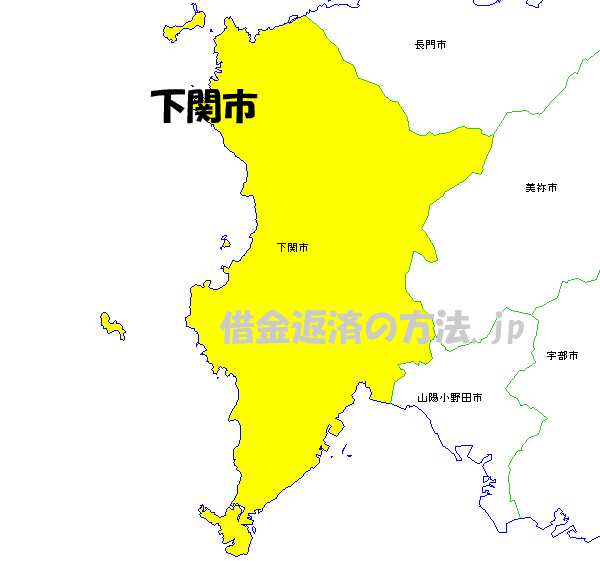 下関市の地図