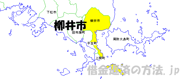 柳井市の地図